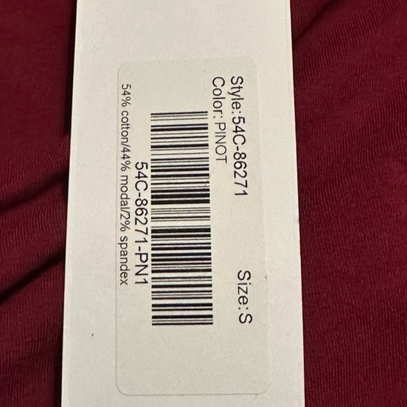 Bobi Los Angeles One Shoulder Cropped Top in Pinot - Picture 8 of 9